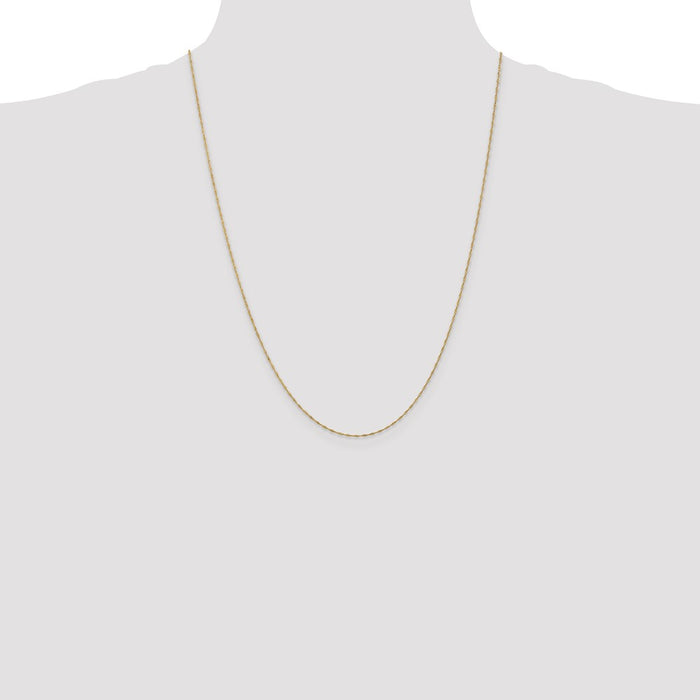 Shop Exclusive 14K Gold 24-Inch 1mm Singapore Chain - Stylish & Affordable!-4
