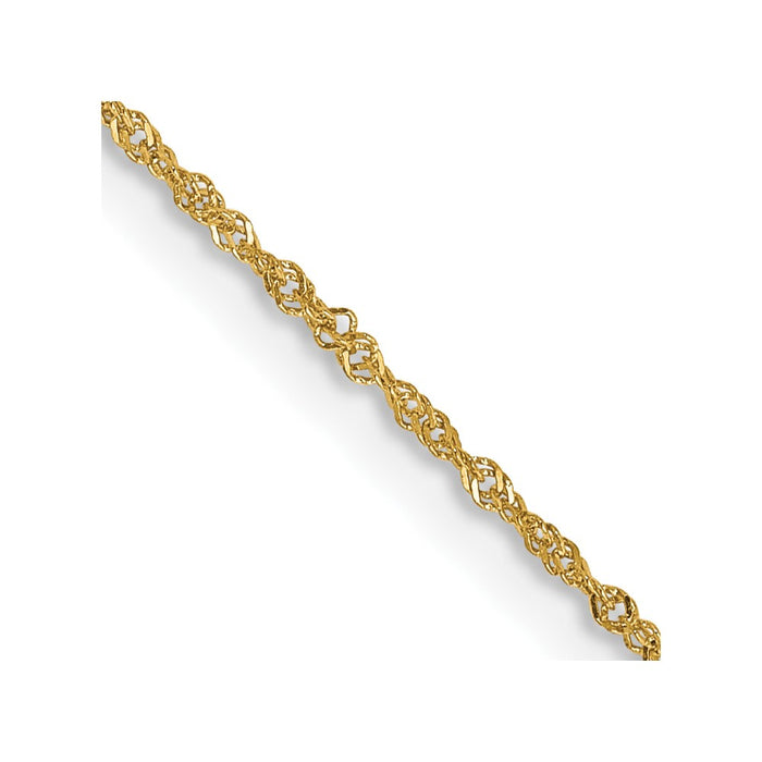 Buy Stylish 14K Gold 18-Inch Singapore Chain - 1mm, Affordable Elegance-1