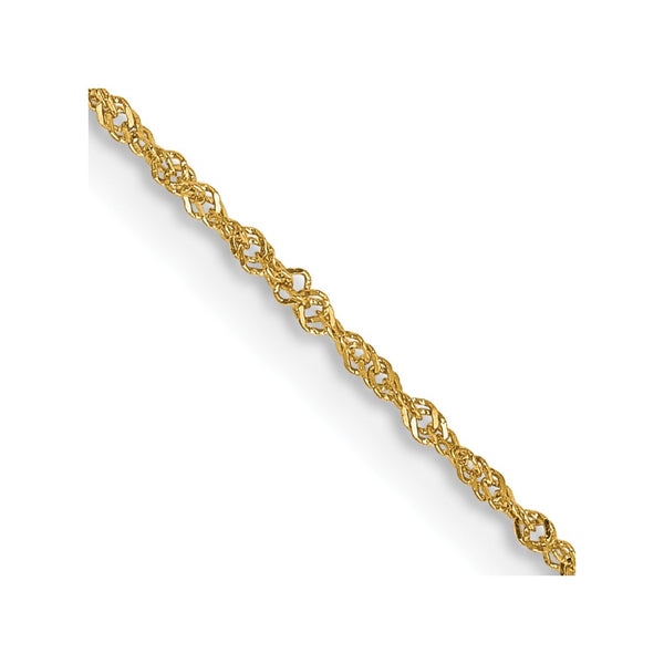 14K Gold 24-Inch 1mm Singapore Chain - Style GR1-1017278