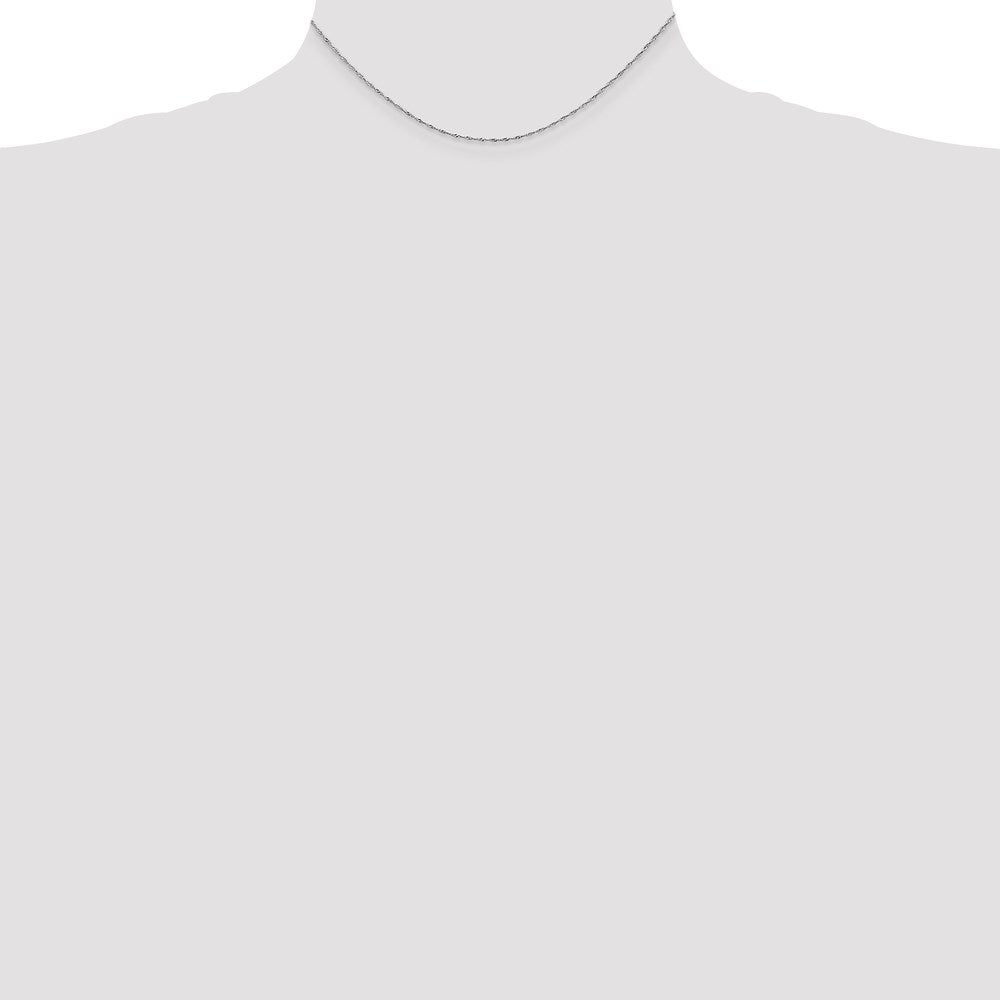 Buy 14K White Gold 14-Inch Singapore Chain - Stylish 1mm Design, Great Value!