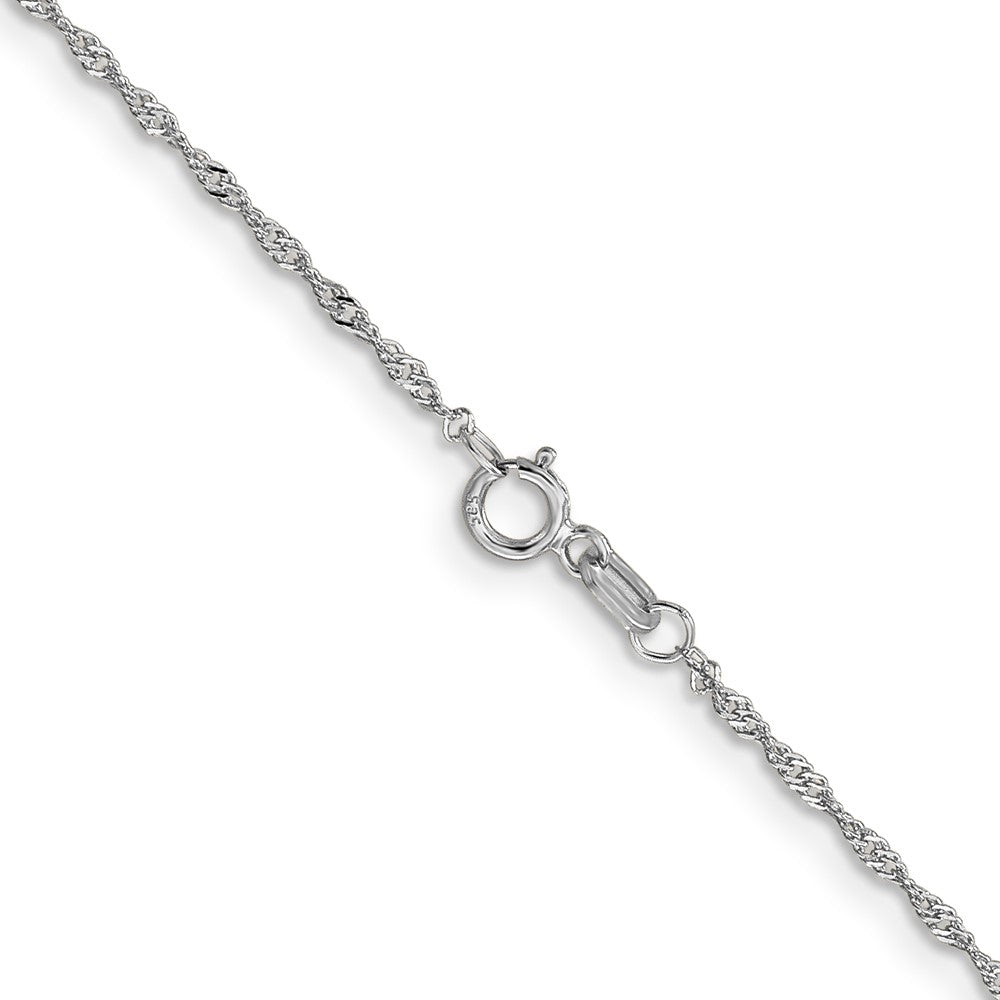 Shop Exclusive 14K White Gold 20-Inch Singapore Chain - Stylish & Affordable!
