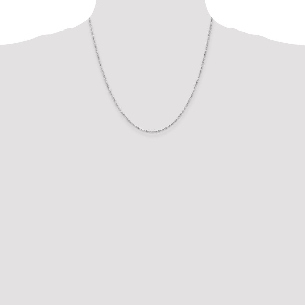 Shop Exclusive 14K White Gold 20-Inch Singapore Chain - Stylish & Affordable!