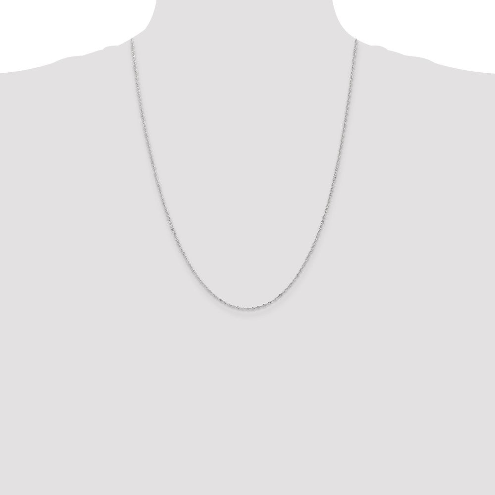 High-Quality 14K White Gold 24-Inch 1.10mm Singapore Chain - Stylish Value!