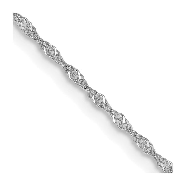 14K White Gold 20-Inch Singapore Chain