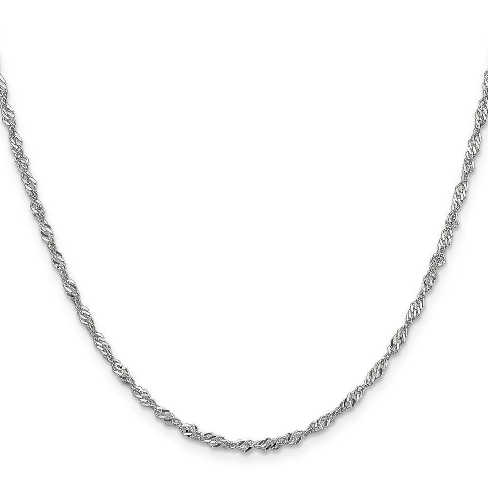 Buy Stylish 14K White Gold 24-Inch Singapore Chain - 2.0mm, Luxury Finish