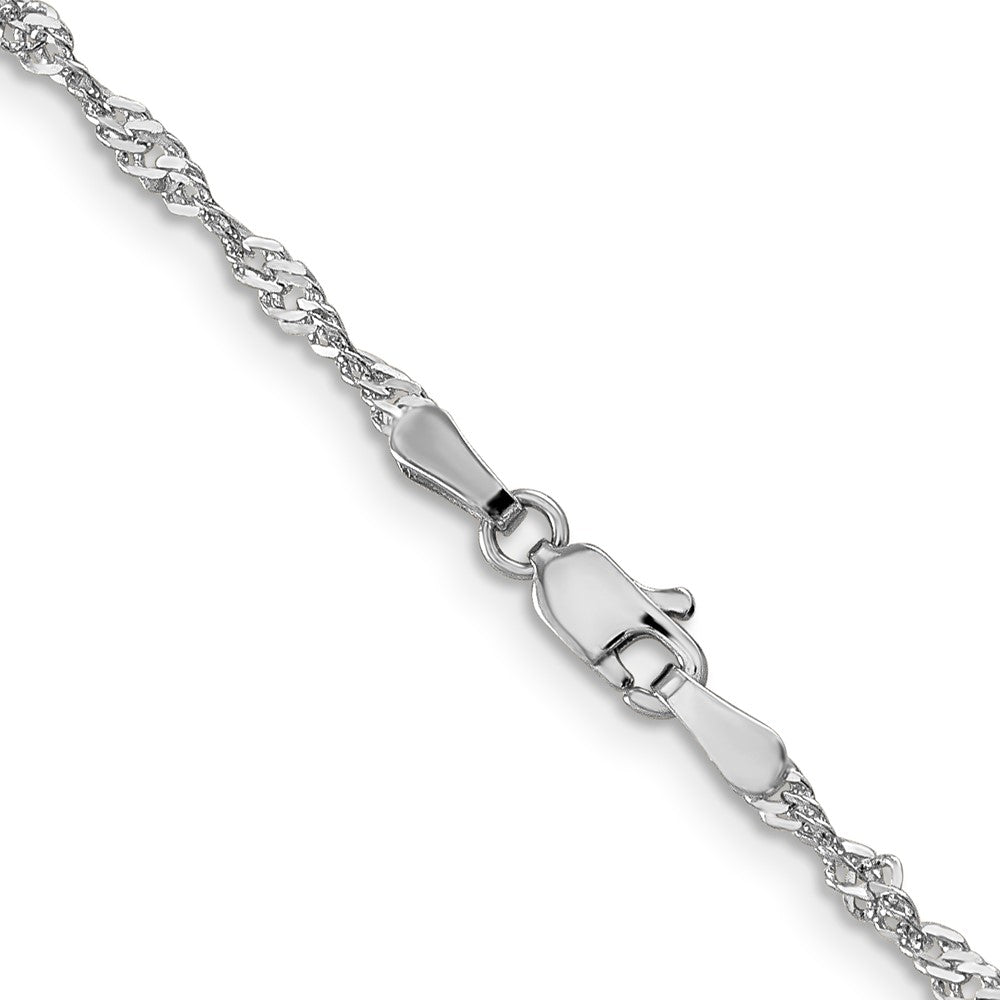 Buy Stylish 14K White Gold 24-Inch Singapore Chain - 2.0mm, Luxury Finish