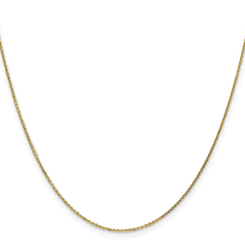 Shop Stylish 14K Gold 22-Inch Diamond-Cut Cable Chain with .95mm Clasp