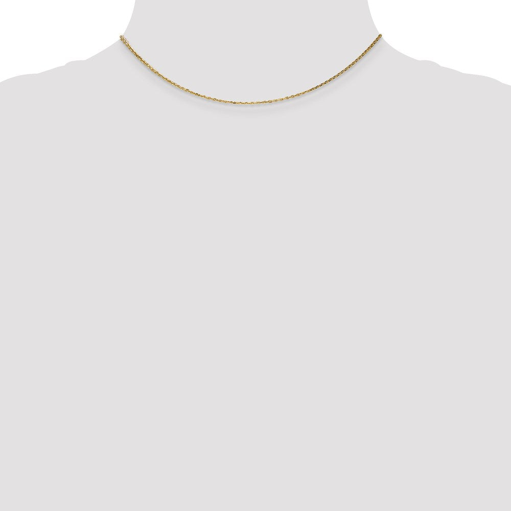 High-Quality 14K Gold 14-Inch .95mm Diamond-Cut Cable Chain - Stylish Value!