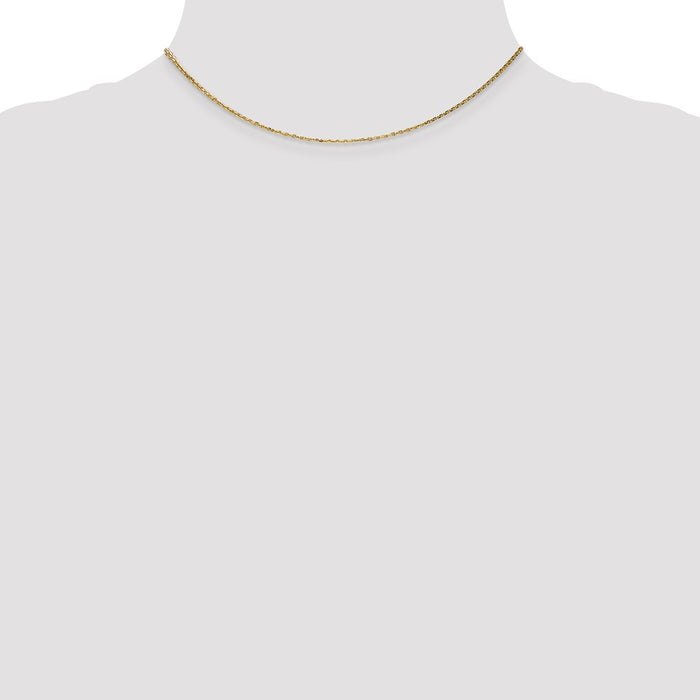 High-Quality 14K Gold 14-Inch .95mm Diamond-Cut Cable Chain - Stylish Value!-3