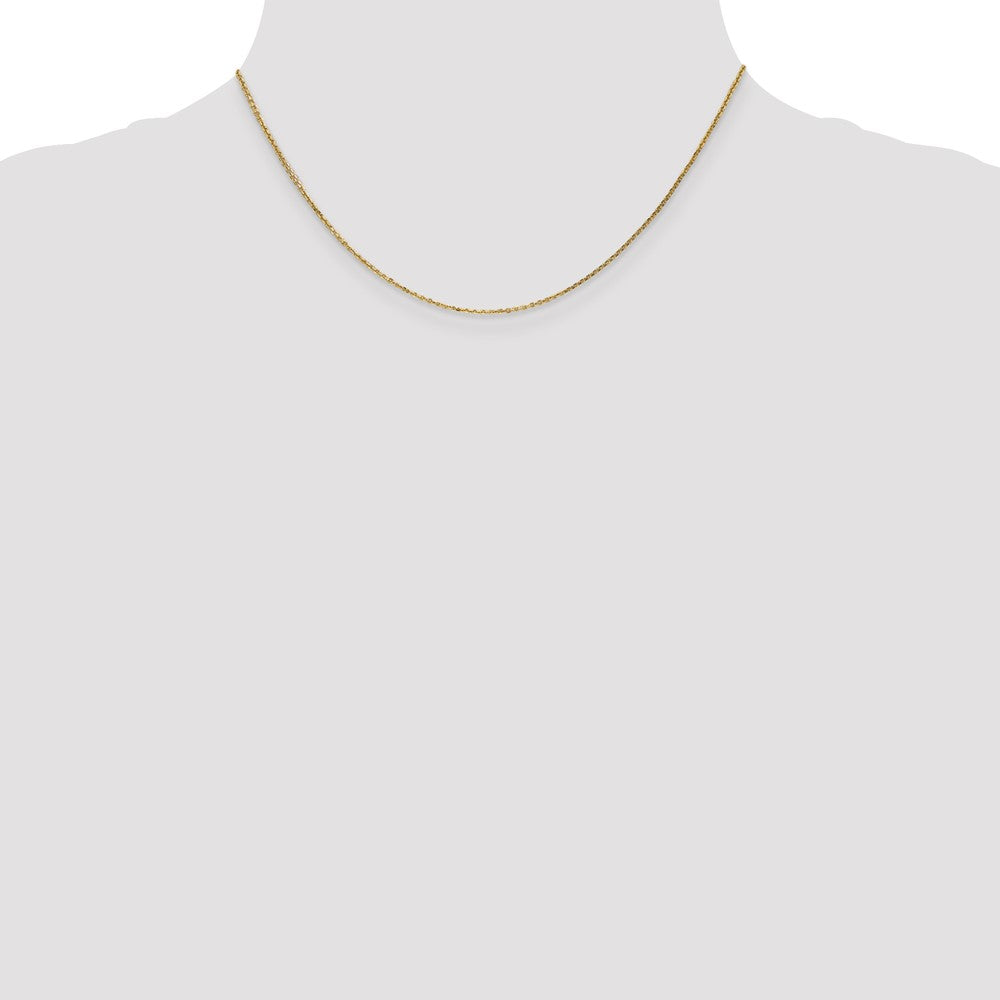 Buy 14K Gold 16-Inch .95mm Diamond-Cut Cable Chain - Stylish & Affordable!