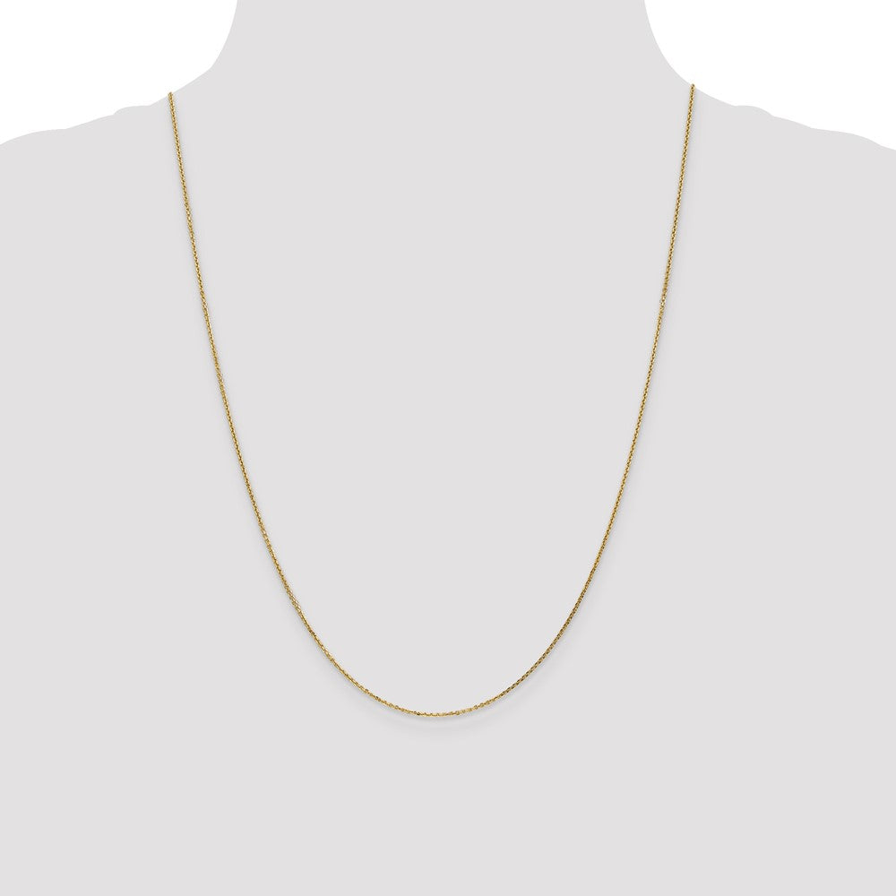 Shop Stylish 14K Gold 24-Inch Diamond-Cut Cable Chain - 0.95mm Luxury Design