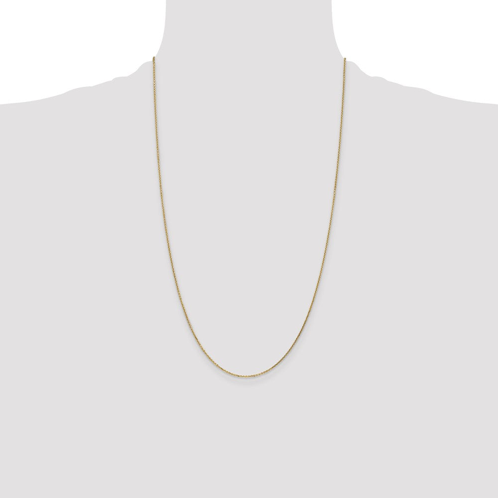 Shop 14K Gold 26-Inch Diamond-Cut Cable Chain - Stylish 0.95mm Thickness