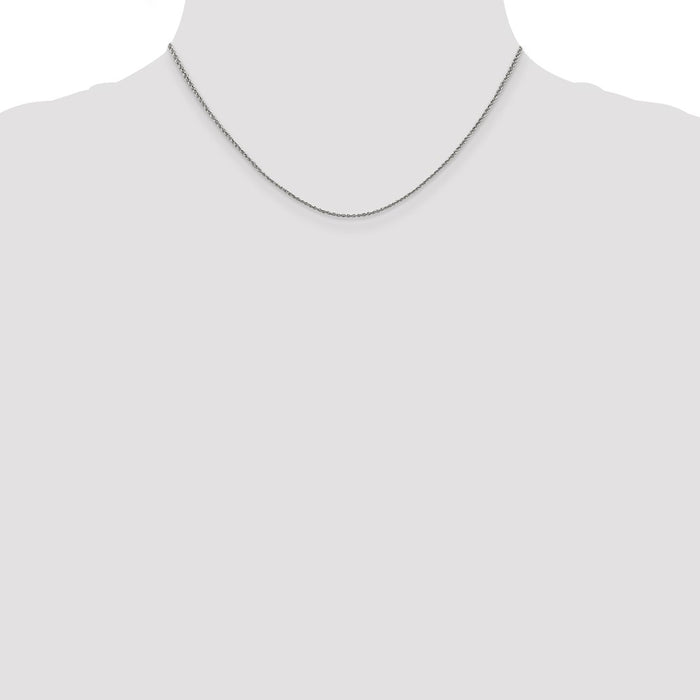 High-Quality 14K White Gold 16-Inch Baby Rope Chain | Affordable Luxury Jewelry-4