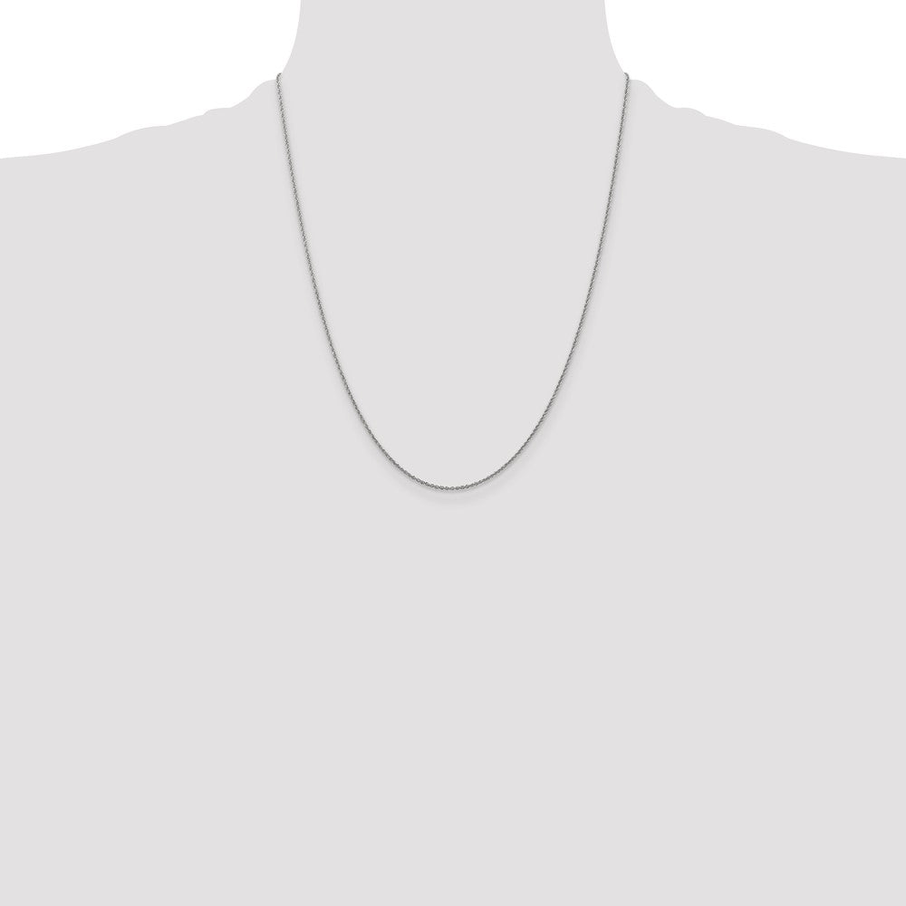 Shop 14K White Gold 22-Inch Baby Rope Chain - 1.1mm Stylish Luxury Jewelry