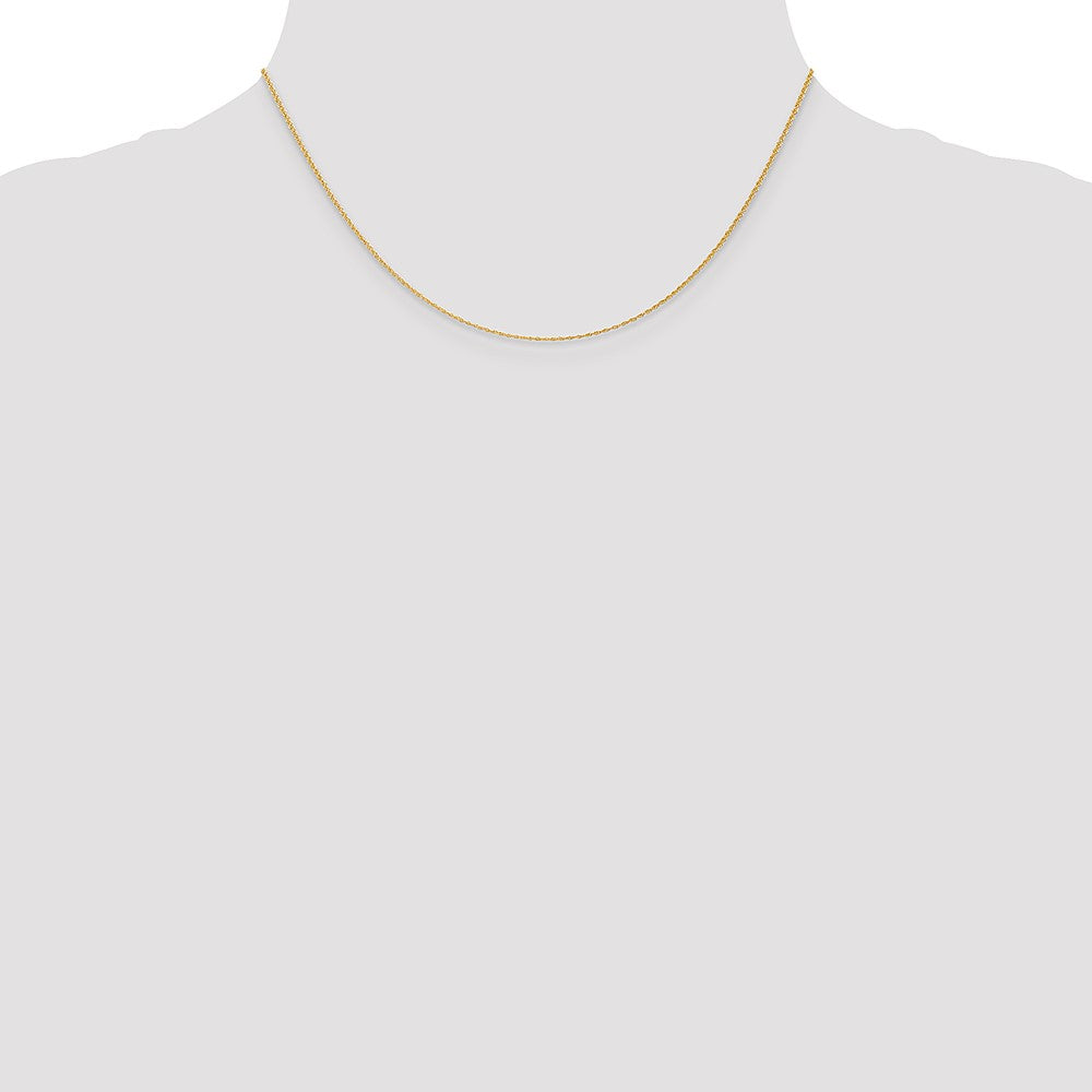 High-quality 14K Gold 16-Inch 1.1mm Baby Rope Chain - Affordable Luxury Jewelry