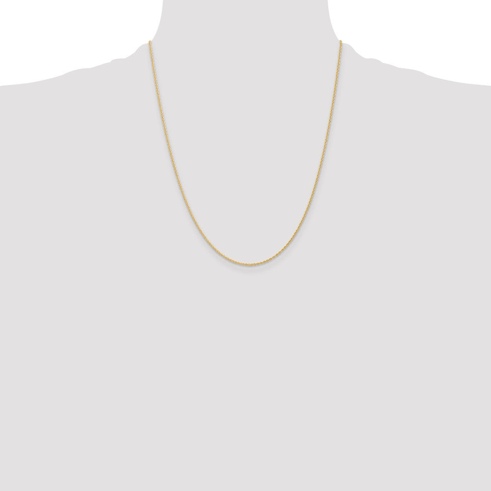 Exclusive 22-Inch 14K Gold Baby Rope Chain, 1.1mm - Stylish Clasp Included