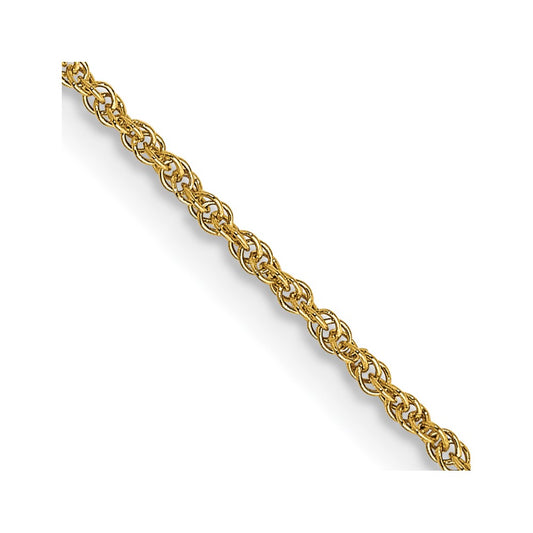 Buy Discounted 14K Gold 26-Inch Baby Rope Chain - 1.1mm, Stylish & Durable!