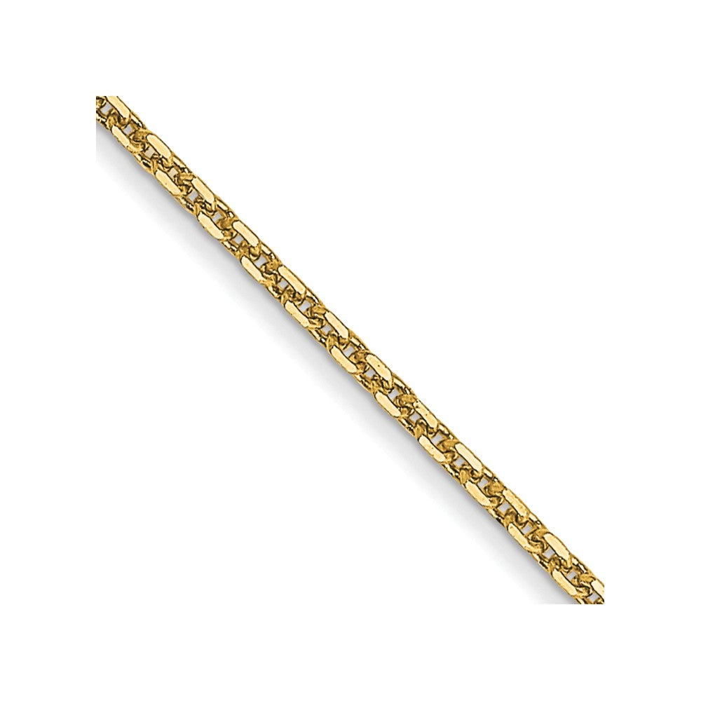 Shop Stylish 14K Gold 22-Inch Diamond-Cut Cable Chain with .95mm Clasp