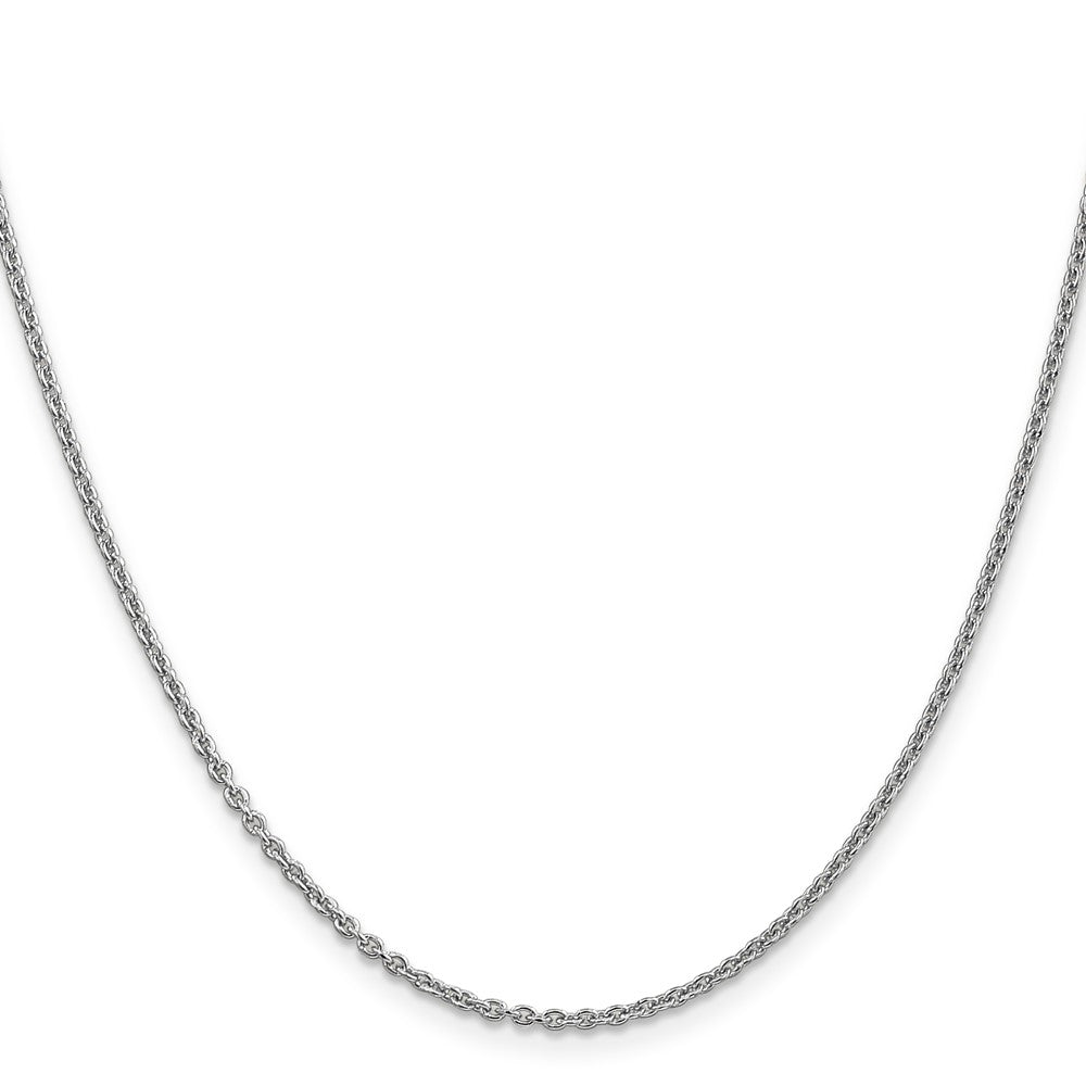 Buy Stylish 14K White Gold 16-Inch Forzantine Cable Chain, 1.8mm Thickness