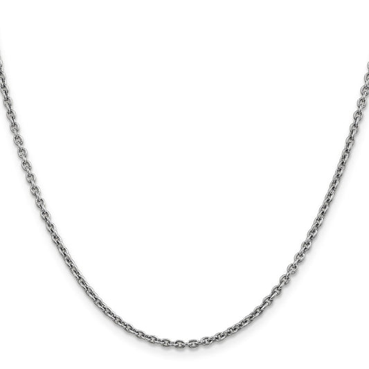 High-Quality 14K White Gold 16-Inch Forzantine Chain - Stylish & Durable