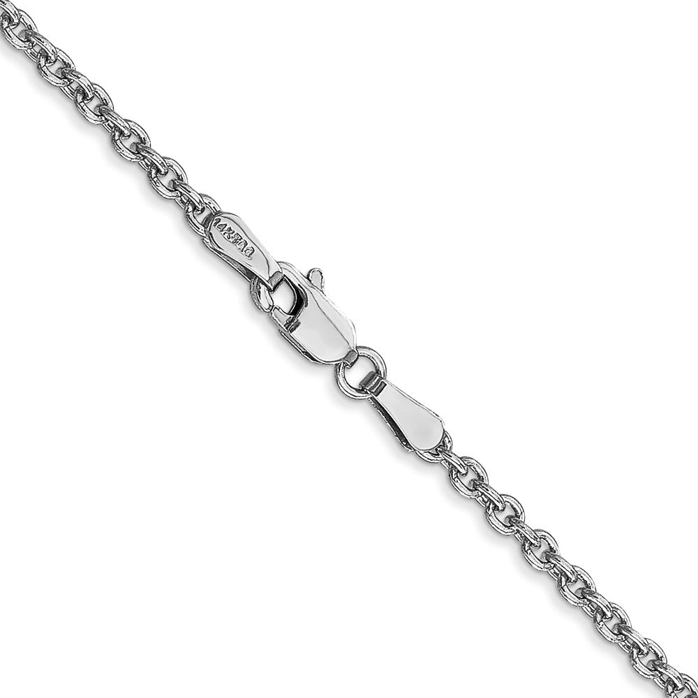 Shop Stylish 14K White Gold 24-Inch Forzantine Cable Chain - 2.2mm, Value Piece