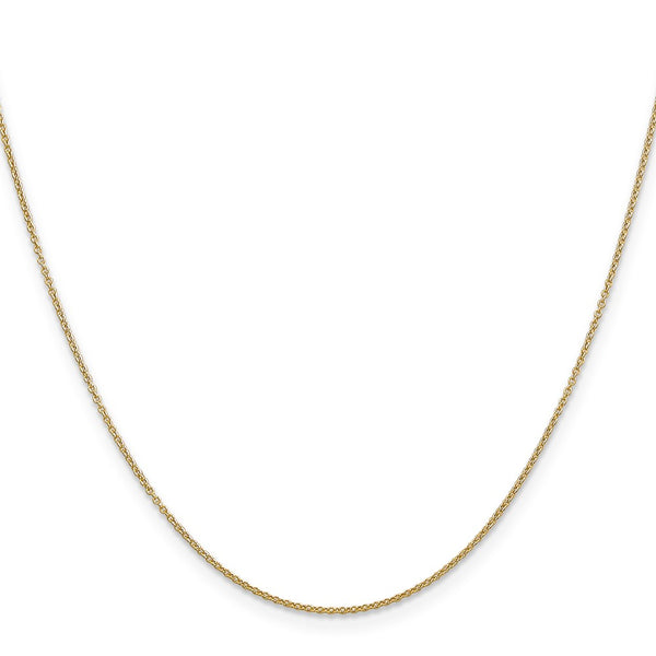 14K Gold .9mm Cable Chain - 14 Inches