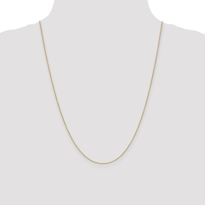 Buy 14K Gold 24-Inch 0.9mm Cable Chain - Stylish Spring Ring Clasp, Affordable Price-4