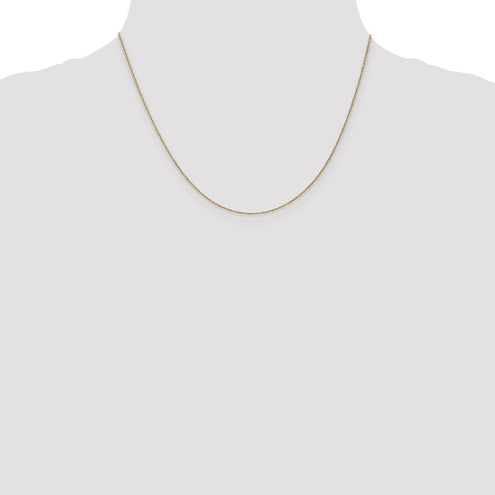 Buy 14K Gold 18-Inch .9mm Cable Chain - Stylish & Affordable Luxury Jewelry-4