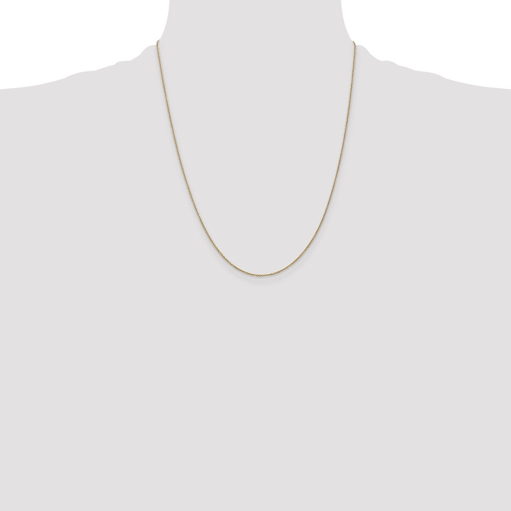 High-Quality 14K Gold 22-Inch .9mm Cable Chain - Stylish & Affordable Elegance