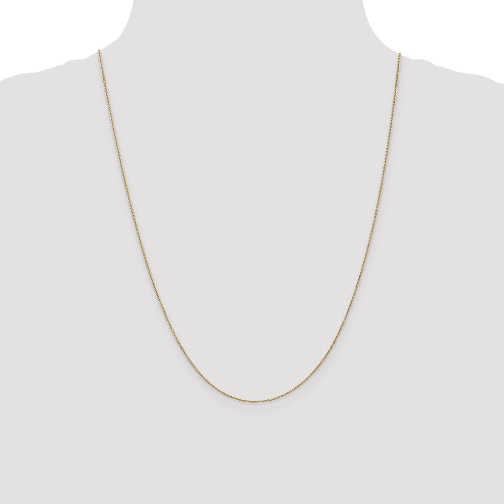 Designer 14K Gold 24-Inch Cable Chain, 0.9mm, Stylish & Affordable!
