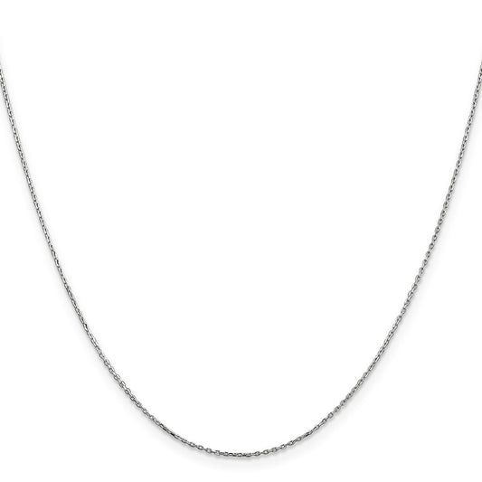 Shop Stylish 14K White Gold 14-Inch Diamond-Cut Cable Chain, 0.8mm