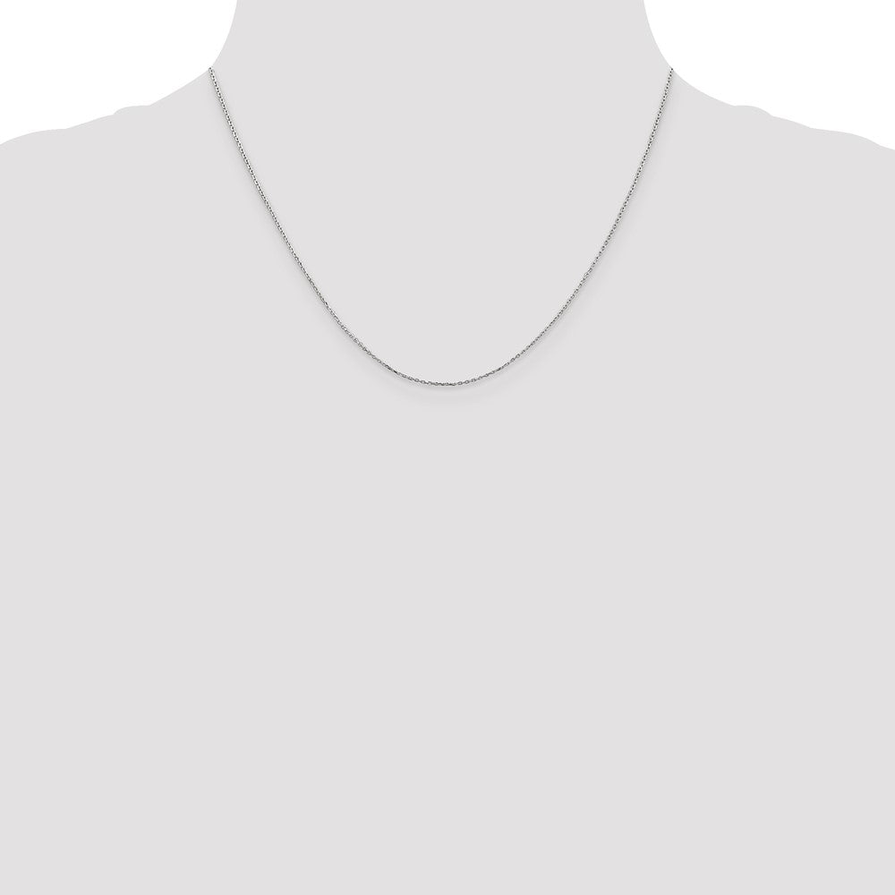 Shop 14K White Gold 20-Inch Diamond-Cut Chain - Affordable 0.8mm Style