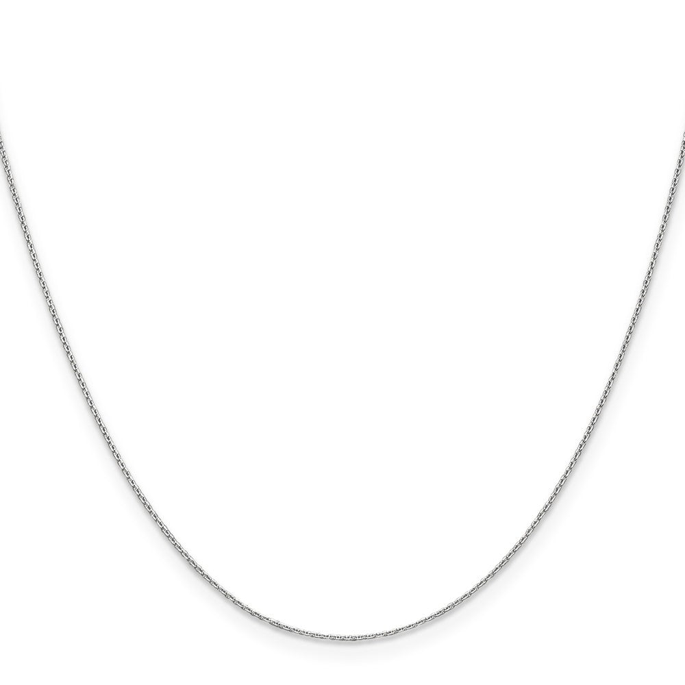 Shop Stylish 14K White Gold 24-Inch Diamond-Cut Cable Chain, 0.65mm