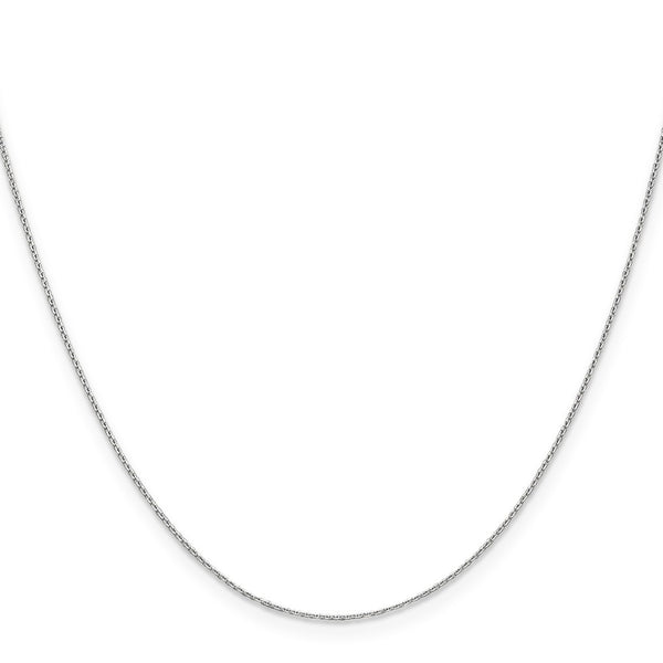 14K White Gold Diamond-Cut Chain