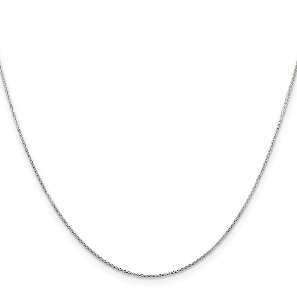 30-Inch 14K White Gold Diamond-Cut Cable Chain