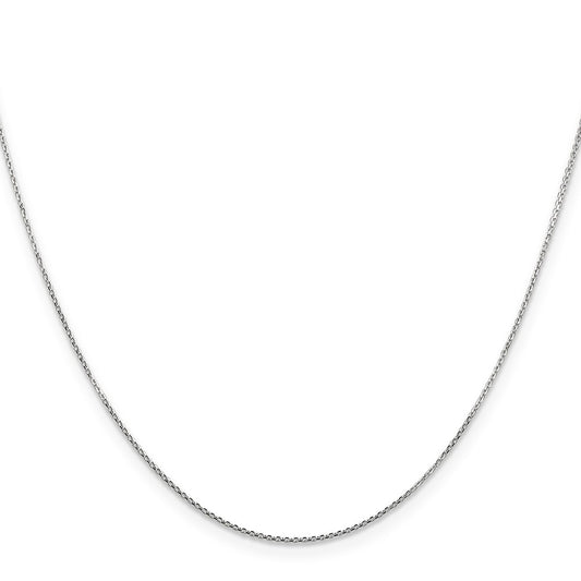 High-Quality 14K White Gold 24-Inch Diamond-Cut Chain - Stylish & Affordable!