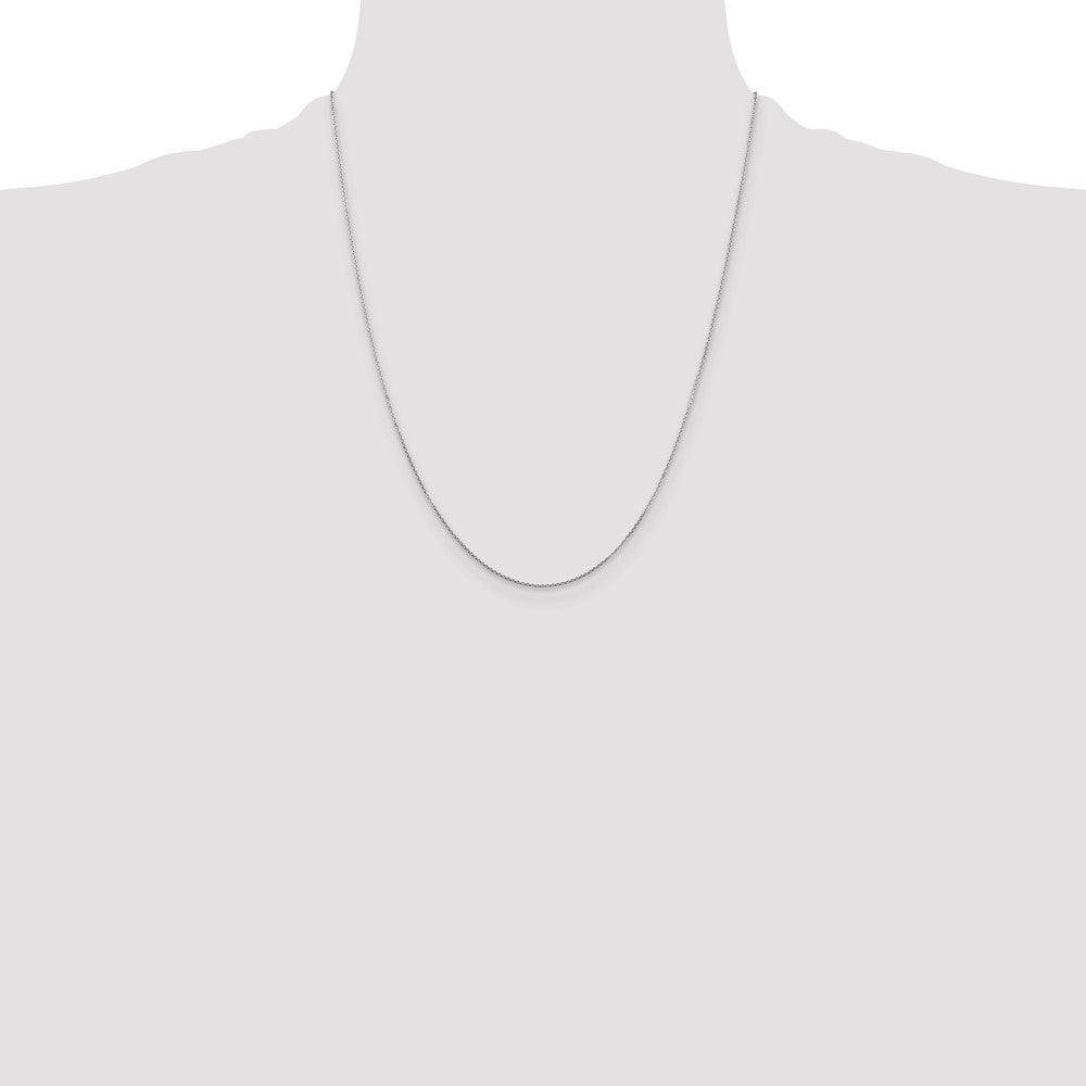 Shop Stylish 22-Inch 14K White Gold Diamond-Cut Cable Chain - Affordable Luxury