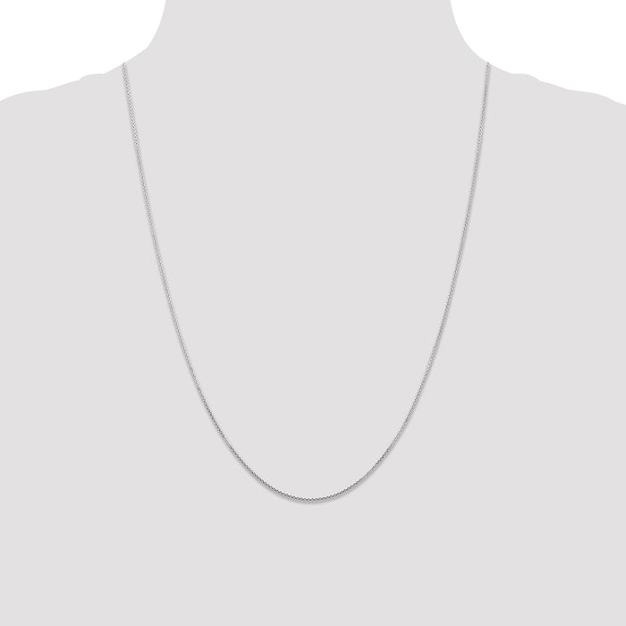 High-Quality 14K White Gold 24-Inch Diamond-Cut Chain - Stylish & Affordable!-4
