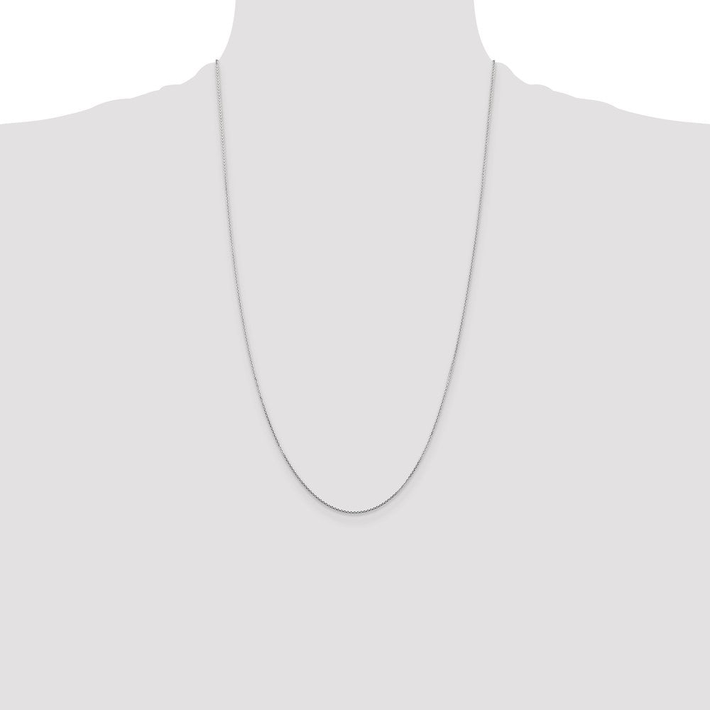 Shop Stylish 14K White Gold 26-Inch Diamond-Cut Cable Chain - 0.8mm