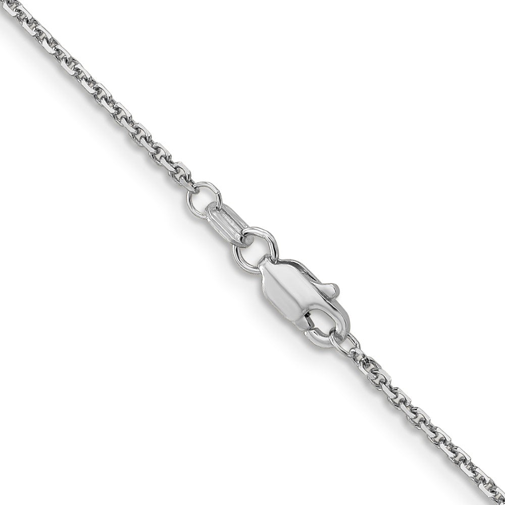 Shop Stylish 14K White Gold 24-Inch Diamond-Cut Cable Chain - 1.4mm Thickness