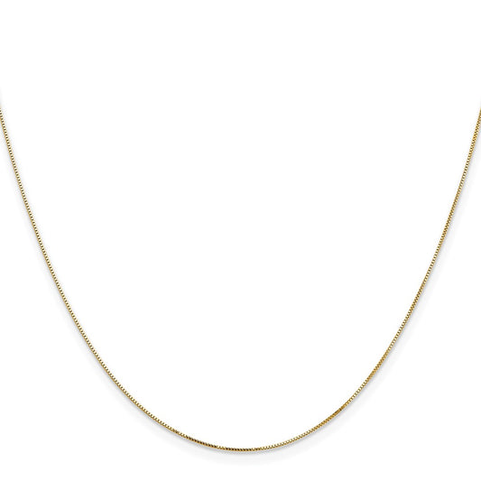 Shop Stylish 14K Gold 24-Inch Box Chain - 0.5mm, Luxury Lobster Clasp