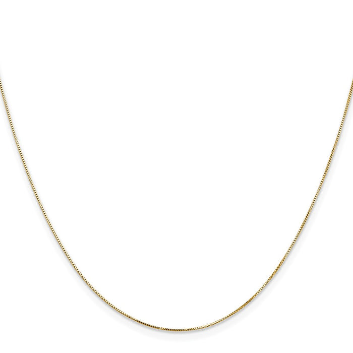 Shop Stylish 14K Gold 24-Inch Box Chain - 0.5mm, Luxury Lobster Clasp-2
