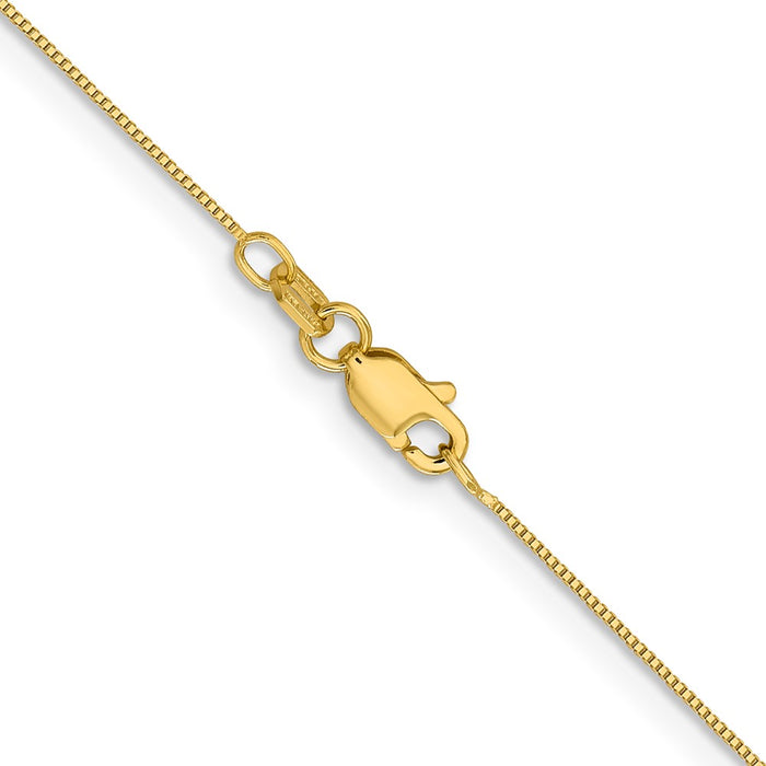 Shop Stylish 14K Gold 24-Inch Box Chain - 0.5mm, Luxury Lobster Clasp-3