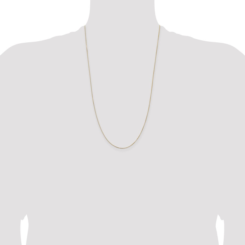 Shop Stylish 14K Gold 26-Inch Box Chain - 0.5mm, Luxury Lobster Clasp