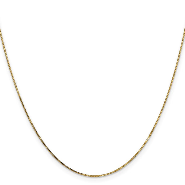 14K Gold 30-Inch Box Chain, 0.7mm