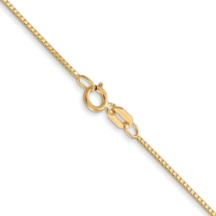 Buy Stylish 14K Gold 18-Inch Box Chain - 0.7mm, Affordable Luxury Jewelry-3