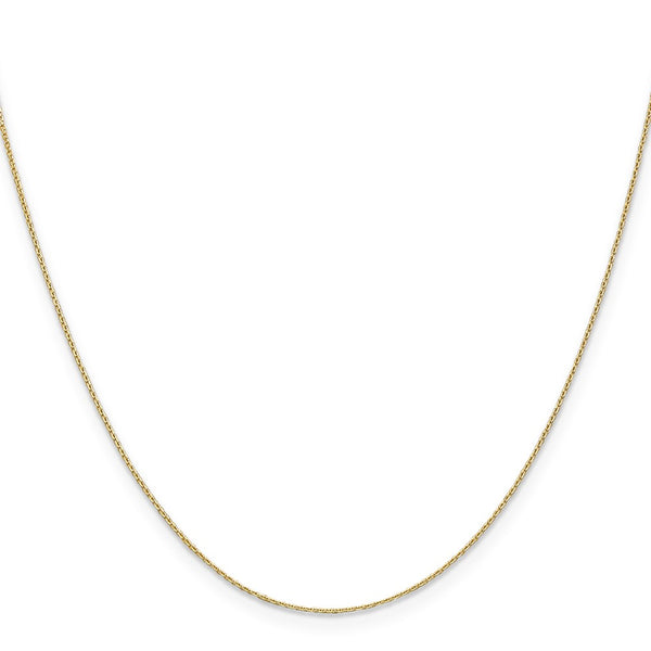 14K Gold 16-Inch Diamond-Cut Cable Chain - 0.65mm