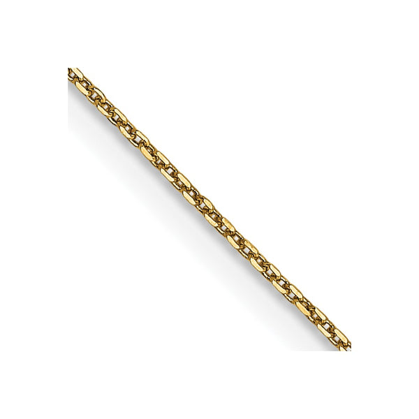 14K Gold 20-Inch .65mm Diamond-Cut Cable Chain