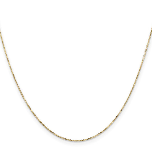 Buy 14K Gold 20-Inch Diamond-Cut Round Link Chain, Stylish & Affordable!