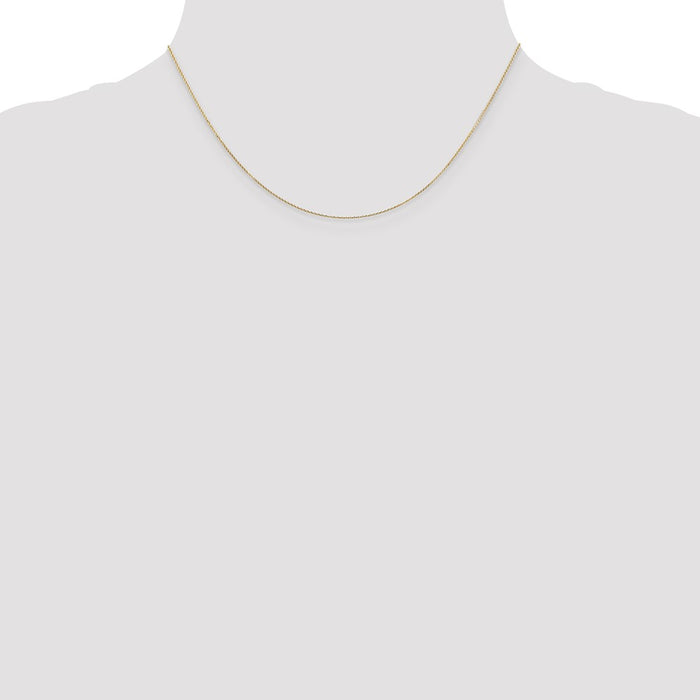 Buy Stylish 14K Gold 16-Inch Diamond-Cut Link Chain - 0.8mm, Luxury Accessory-4